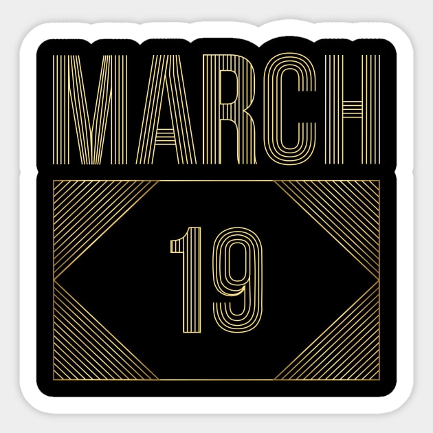 March 19 Sticker by AnjPrint